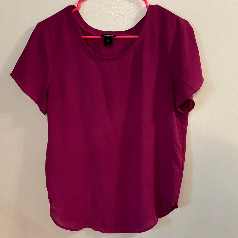 Ann Taylor Women's Magenta Blouse